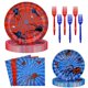 thumbnail image 1 of Juego de vajilla desechable para fiestas, 96 piezas, tela de araña, de Jhfinely, 1 of 8