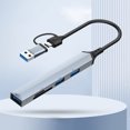 thumbnail image 1 of 4 en 1/5 en 1 Tipo C Hub 5Gbps/480Mbps Adaptador multidivisor Accesorios para portátiles, 1 of 5