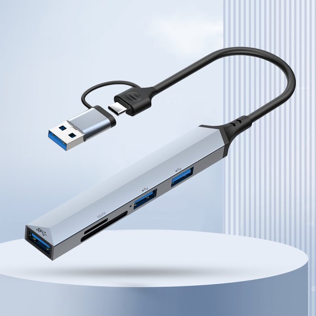 4 en 1/5 en 1 Tipo C Hub 5Gbps/480Mbps Adaptador multidivisor Accesorios para portátiles