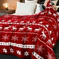 thumbnail image 4 of PALIFEUR Christmas Throw Blanket, Super Soft Warm Snowflake Blanket for Couch Bedroom, Christmas Flannel Blanket, Microfiber Thicken Blankets for Holiday Party Home Decorations, 60 x 51 Inch, 4 of 6