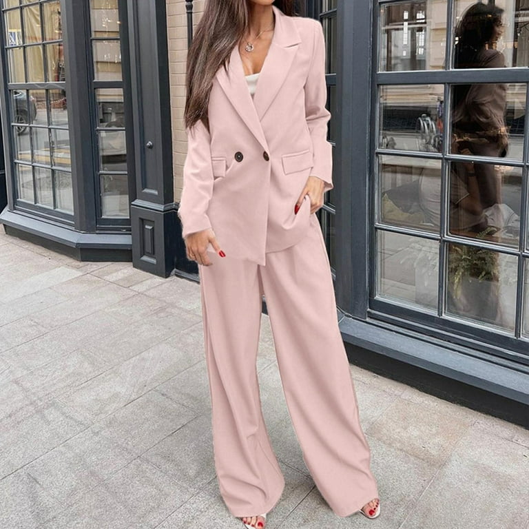 SELONE Pant Suits For Women Piece Outfits Long Sleeve Blazers