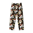 thumbnail image 6 of Uemuo Cute Dog Panda Pattern Men's Wide Leg Palazzo Lounge Pants with Pockets Light Weight Loose Comfy Casual Pajama Pants-Large, 6 of 9