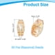 thumbnail image 2 of Cuentas de vidrio, 30 Pcs Cuentas de trébol Transparentes de Cristal para Suministros de Joyería de Bricolaje para Pulseras, Dorado, 2 of 5
