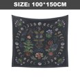 thumbnail image 2 of Tapiz de flores y luna para dormitorio, tapiz floral de plantas, tapiz Retro estético para sala de estar, colgante de pared para dormitorio, 2 of 5