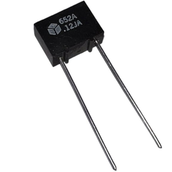 Pack of 2 652A1A124J Capacitor Rectangular Metallized Polycarbonate 22AWG Radial Leads, .12MFD 50V 5% Bulk : RoHS