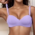 thumbnail image 2 of Cathalem Full-Coverage Underwire Bra Cotton Bra with Satin Trim,,Beige 85, 2 of 5