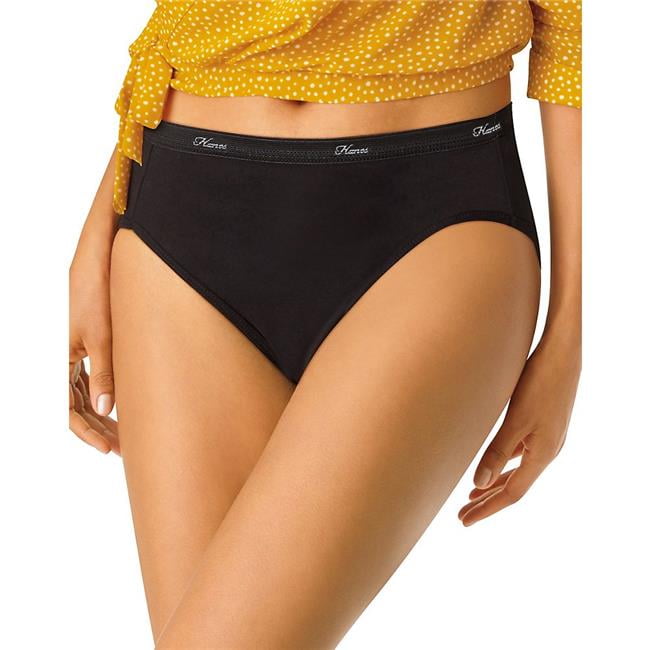 Hanes Womens Hi-Cuts 100/% Cotton Panties 10 Pack Size 7 Various Colors Patterns