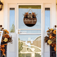thumbnail image 5 of Lucidhisun Hello Fall Wooden Welcome Sign for Front Door, Maple Leaf Round Wood Signs, Autumn Hanging for Farmhouse Porch Door Wall Window Decoration 12in, 5 of 7