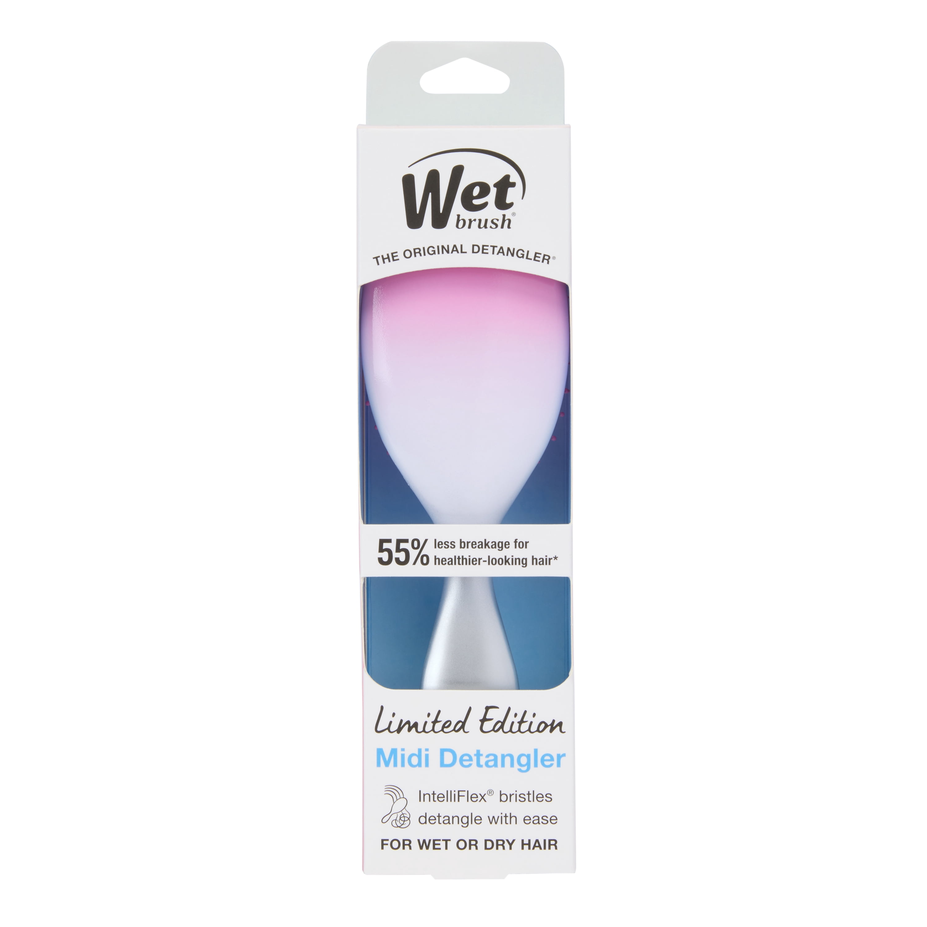 Wet Brush Luxe Puffer Midi Detangler Hair Brush, Pink Ombré, 1 Count