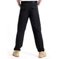 thumbnail image 4 of Hiauspor Men's Convertible Pants Quick Dry Zip Off Lightweight for Hiking Fishing Outdoor Safari with 6 Pockets Black L, 4 of 7