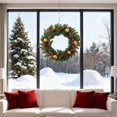 thumbnail image 1 of Couronne de Noël Artificielle / Pics de Baies Guirlande de Pin / Couronne Suspendue pour Porte pour Déco de Maisons des Fêtes / Décoration d'Hiver pour Porte d'Entrée avec Verdure et Baies Rouges, 1 of 6