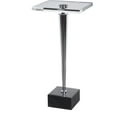 thumbnail image 3 of Uttermost Campeiro Stainless Steel and Marble Drink Table in Polished Nickel, 3 of 5