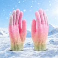thumbnail image 2 of Takafot Kids Gloves 3-8Years Kid's Winter Gloves Thick Warm Knitted Gloves Cold Weather Glove, 2 of 5