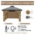thumbnail image 4 of Cortinas de privacidad para gazebo de 3 x 4 m con cremallera, 4 paneles a la vez, 4 of 6