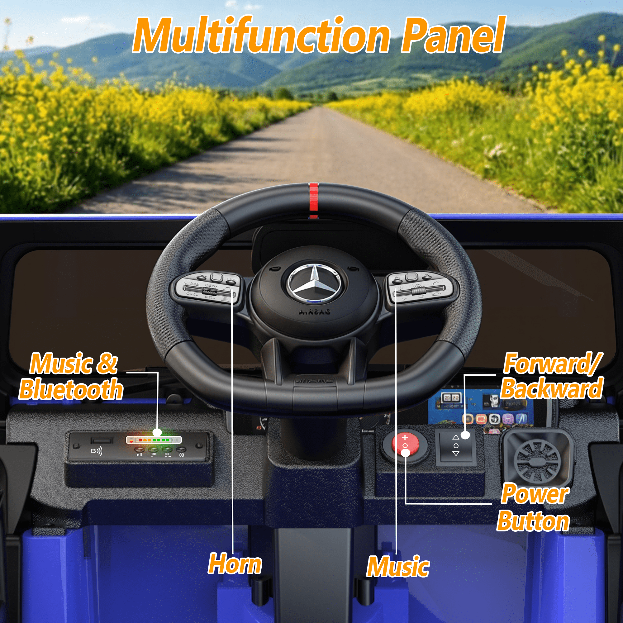 East doll 12V Power Ride on Toys for Toddlers, Kid Electric Car, G63 G Wagon Licensed Mercedes-Benz with Remote Controls, Aged 3-5Y