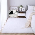 thumbnail image 7 of Soft Fluffy Area Rugs 48" x 63" White Shaggy Non-Slip Backing Floor Mats Plush Carpet for Living Room Bedroom, 7 of 7
