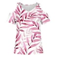 thumbnail image 3 of Ankola 2024 Summer Tops for Women Sexy Off Shoulder T-Shirt Fashion Printed Shirts Casual Crew Neck Blouse Tunic Top, 3 of 4