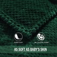 thumbnail image 6 of Exclusivo Mezcla Waffle Textured Extra Large Fleece Blanket, Super Soft and Warm Throw Blanket for Couch, Sofa and Bed (Forest Green, 50"x70")-Cozy, Fuzzy and Lightweight, 6 of 7