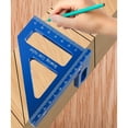 thumbnail image 3 of maskred Aluminum Alloy 4590° Miter Durable And Convenient Layout Measuring Tool Sturdy Square Protractor blue 1Set, 3 of 6