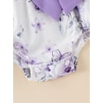 thumbnail image 6 of Bagilaanoe Newborn Baby Girl Summer Rompers Floral Butterfly Print Fly Sleeve Bodysuits + Headband 3M 6M 9M 12M 18M Infant One Piece Jumpsuit, 6 of 8