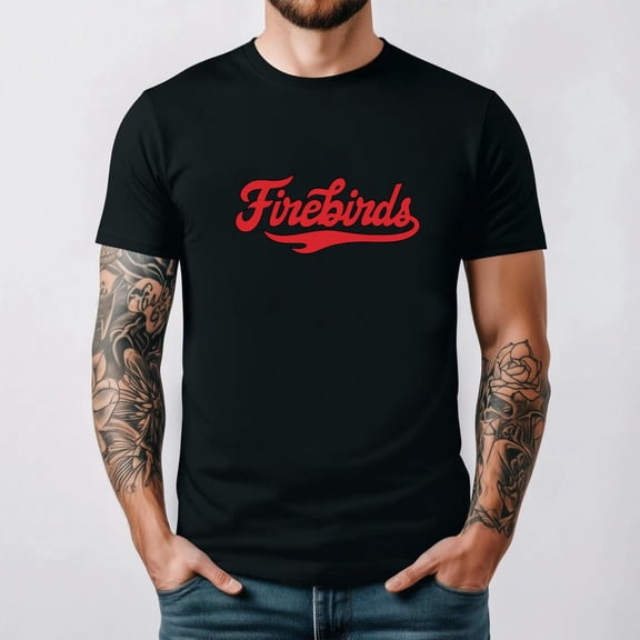 Carthage College Firebirds Classic Athletic Script School Spirit Unisex T-Shirt, for men & women, up to size 5XL.
