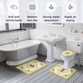 thumbnail image 6 of Sunflower Bee Bathroom Rugs Set Vintage Daisy Flower Green Border Non Slip Absorbent Soft Bath Mats 3 Piece Set with Bathroom Rug, U-Shaped Floor Mat, Toilet Seat Cover Small Size, 6 of 9