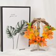 thumbnail image 2 of Corona de otoño artificial de 30 cm, para puerta de entrada, corona con campana de calabaza y bayas para Halloween, Día de Acción de Gracias, decoración interior o exterior, 2 of 7
