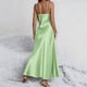 thumbnail image 2 of TaTaai Women‘s Summer Slip Nightgown, V-Neck Sleeveless Slit Sleep Dress, Solid Color Satin Loungewear, Comfortable Pajama Dress Gift, 2 of 8