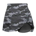 thumbnail image 7 of Lcziwo Tennis Skirts for Women with Liner Mid Waist Tummy Control Skorts Athletic Yoga Workout Running Skirts Lightweight Camo Skorts 2025 Gray,L, 7 of 7