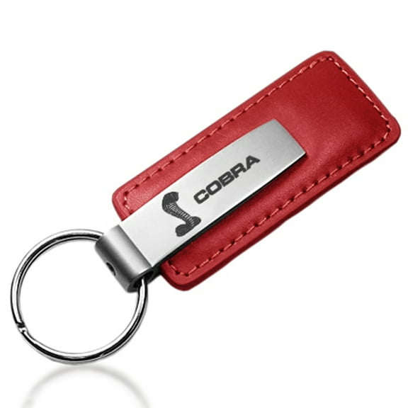Ford Shelby Cobra Red Leather Key Chain