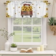 thumbnail image 3 of Sunflower Truck Valances for Windows, Decorative Rod Pocket Window Valance Curtains, Yellow Flowers Summer Botanical Watercolor Short Curtain Drapes for Kitchen/Living Room, 2 Panels, 42" W x 18" L, 3 of 8