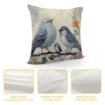 thumbnail image 4 of Creowell Birds Babies Floral Pattern Pillow Covers for Indoor Outdoor Couch Sofa - High-Quality 1PC 12x12in, 4 of 5