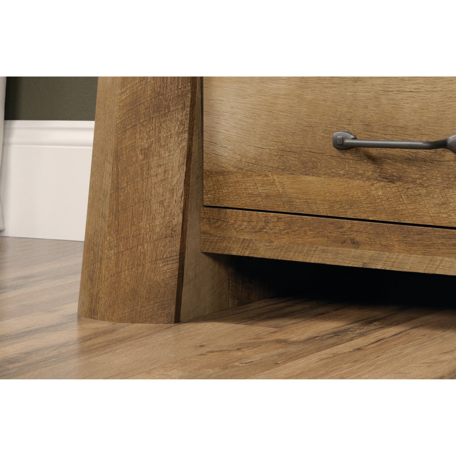 Sauder Boone Mountain Anywhere Console For Tvs Up To 47 Craftsman Oak Finish