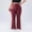 Red, variant on YHAJDS Womens Plus Size Pants Solid Color High Waist Tummy Control Flared Yoga Gym Sport Trousers for Women With Side Pockets