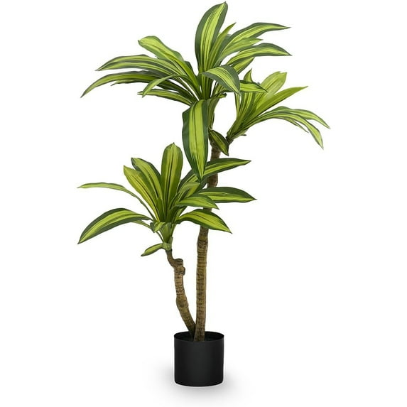 Open Box Maia Artificial Dracaena Plant 3.5 Feet Tall Tropical Palm Tree, 41"