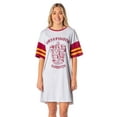thumbnail image 4 of Harry Potter Womens' Hogwarts All Houses Jersey Nightgown Pajama Shirt - Gryffindor Slytherin Hufflepuff Ravenclaw, 4 of 5