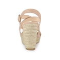 thumbnail image 2 of BLISSFUL STEP Women's Shoes Crisscross Ankle Strap Espadrille Wedge Sandals Nude 7.5, 2 of 7