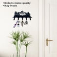thumbnail image 4 of Wall Mounted Key Rack, Decoration Metal Key Rack Hook Organizer with 5 Hooks for Bags Wall Front Door Hallway Kitchen Office, 2-in-1, 4 of 7