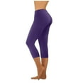 thumbnail image 1 of Generic Women's Plus Size High Waist Wide Leg Trousers Capris, Blue, XL, 1 of 8