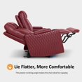 thumbnail image 4 of MCombo 65" Power Reclining Loveseat with Adjustable Headrest for Living Room, Double Recliner Sofa with Armrest Storage & LED Light, Red, 4 of 9