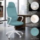thumbnail image 3 of MAGMALIFE Silla de Oficina Fokus Ergonómica con Cabecera, Reclinación Ajustable, Malla Transpirable, Asiento de Alta Densidad, Ruedas 360° Antirrayas y Altura Regulable, Soporta 150 kg Azul, 3 of 8