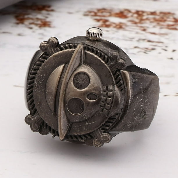 Reloj de Anillo de Cuarzo, Reloj del Anillo, RelOJ Anillo Anillo de Dedo Decoración Duradera ver Cubrimiento para Hombres RELOJ