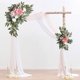 thumbnail image 3 of 2 piezas de flores artificiales para arco de boda, flores artificiales para ceremonia de boda, letrero para arco para boda, estilo 1, 3 of 5