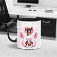 thumbnail image 2 of Faith Love Hope Boxer Breast Cancer Awareness Survivor 11oz Accent Two-tone Mug Boxers Dog Lover Gifts Idea Coffee Tea Cup - 02017, 2 of 5