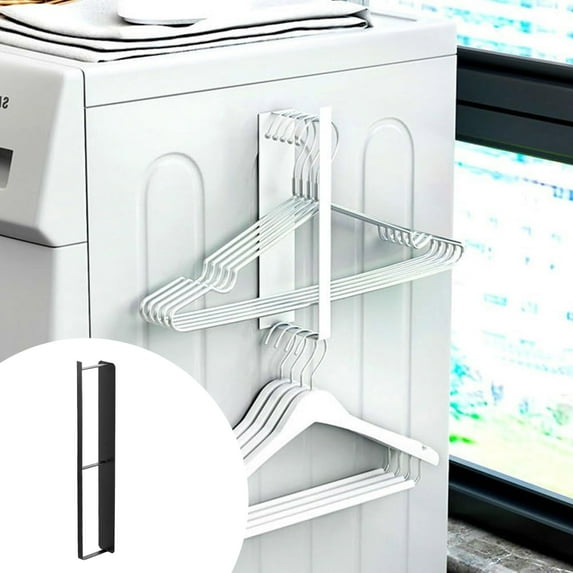 Rack Storage Solutions Laundry Hanging Rod Rack for Dryers and Clothes Hangers Fits Utility Spaces