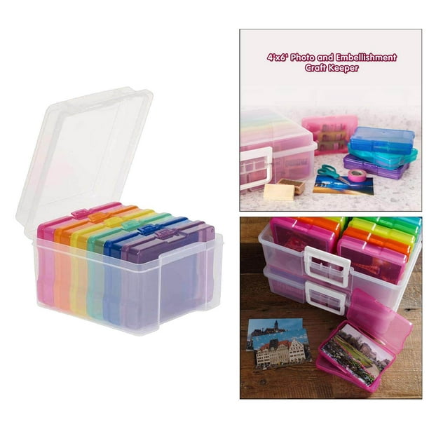 5x7 inch Photo Storage Box High-quality Plastic Craft Organizer Multicolor  