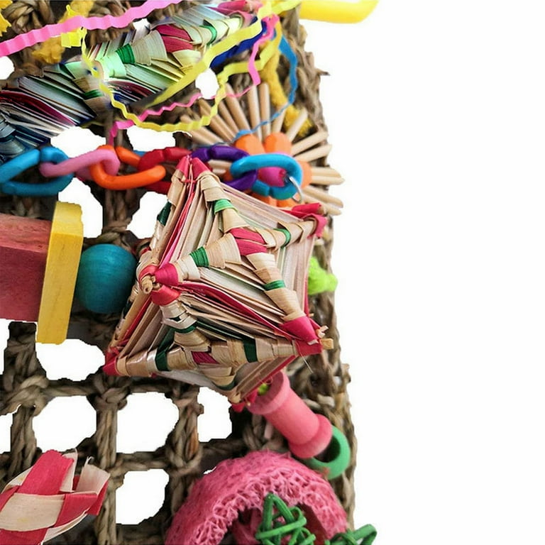 Pcs Bird Toys, Bird Foraging Wall Toy, Edible Seagrass Woven