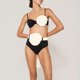 thumbnail image 2 of Gibobby Conjunto de Traje de Baño para Mujer Bikini con correa de cintura alta floral hecho a mano para mujer(Negro,CH), 2 of 5