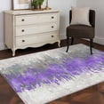 thumbnail image 3 of Area Rugs for Living Room Bedroom, Purple Grey Abstract 4'x6' Rug Washable Carpet Runner Indoor Outdoor, Gradient Geometric Graffiti Modern Art Non Slip Accent Floor Mats Rug for Kitchen, Office, 3 of 8