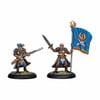 Long Gunner Infantry Officer and Standard Command Attachment Cygnar Warmachine Miniature Game